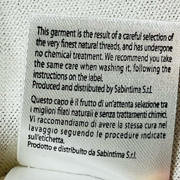 NWT Purotatto Ivory Cardigan Lightweight Sweater Maglia Con Stampa Large Italy - Picture 13 of 16